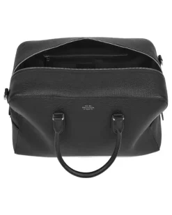 Reisetasche aus Leder - Schwarz