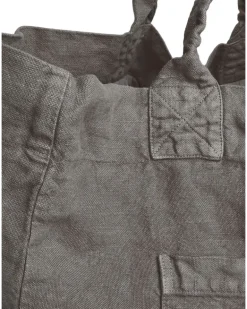 Reisetasche aus Leinen - Grau