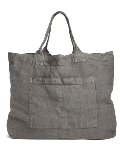 Reisetasche aus Leinen - Grau