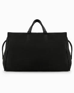 Reisetasche aus Wildleder mit Ledergriffen GrüN