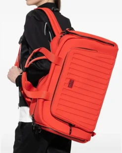 Reisetasche mit geripptem Einsatz - Orange