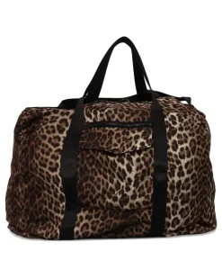 Reisetasche mit Leopardenmuster - Braun