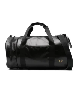 Reisetasche mit Logo-Print - Schwarz