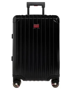 Reisetasche mit Logo-Schild - Schwarz