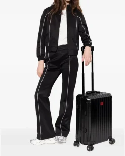 Reisetasche mit Logo-Schild - Schwarz