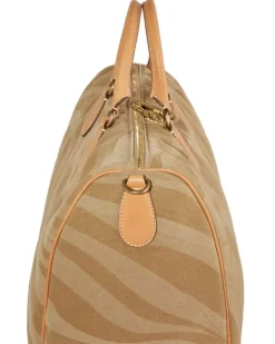 Reisetasche mit Marmo-Print - Braun