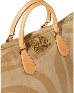 Reisetasche mit Marmo-Print - Braun