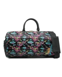 Reisetasche mit Print - Schwarz