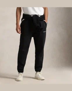 Relaxed-Fit Fleece-Jogginghose mit Logo Black