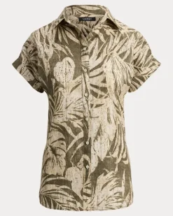 Relaxed-Fit Kurzarmhemd mit Druck Green