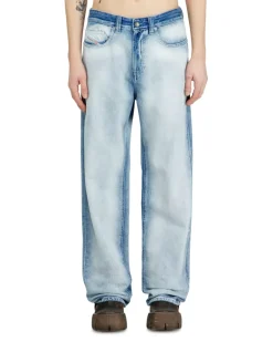 Relaxed Jeans Low Waist 2001 D-Macro, Hellblau, Knopfverschluss
