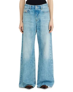 Relaxed Jeans Low Waist 1996 D-Sire, Hellblau, Knopfverschluss