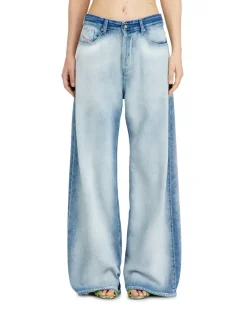 Relaxed Jeans Low Waist 1996 D-Sire,, Knopfverschluss Blau