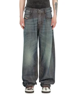 Relaxed Jeans Regular Waist 1997 D-Enim-M,, Knopfverschluss Blau