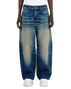 Relaxed Jeans Regular Waist 1997 D-Enim-M, Dunkelblau, Knopfverschluss