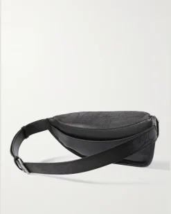Rider Scritto Venezia Softy Full-Grain Leather Belt Bag Black