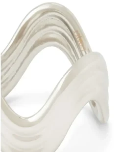 Ripple Serviettenringe (4er-Set) - Silber