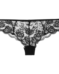 Rita Tanga mit Spitzenmuster - Schwarz