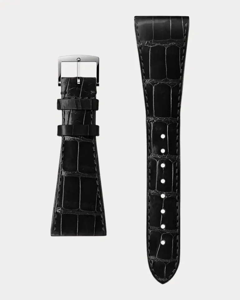 RL867-Uhrenarmband aus Alligatorleder Black