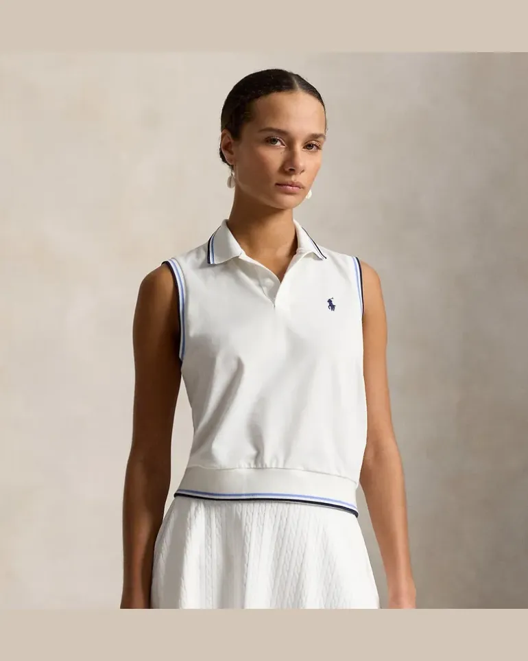 Ärmelloses Polo White