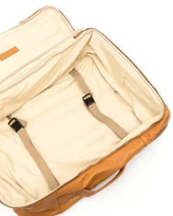 Rollkoffer aus Leder - Braun