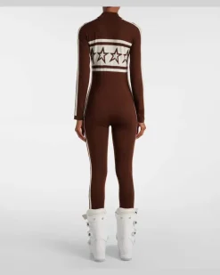Rollkragen-Jumpsuit Après Team aus Wolle Braun