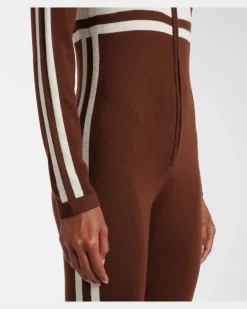 Rollkragen-Jumpsuit Après Team aus Wolle Braun