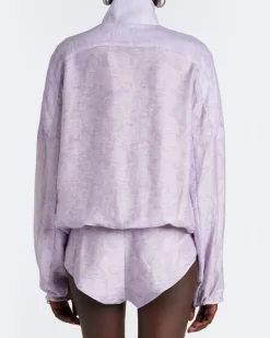 Romper Light Leak aus Jacquard Violett