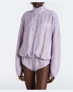 Romper Light Leak aus Jacquard Violett