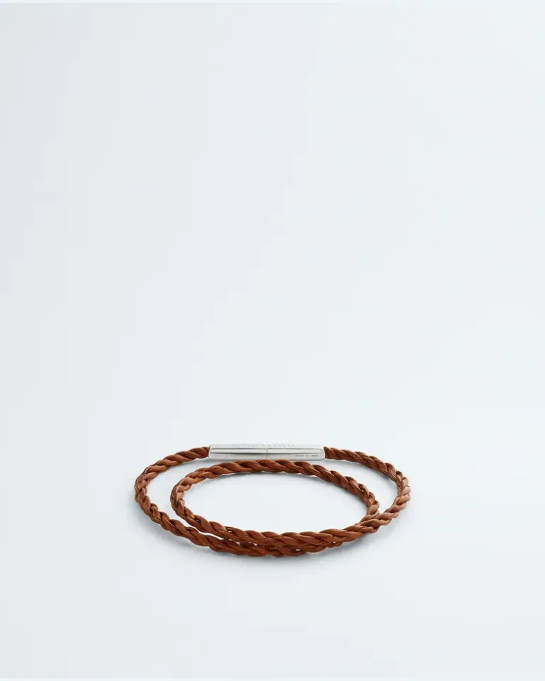 Rope Armband aus Leder-Braun - Herren