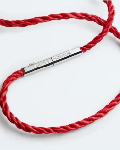 Rope Armband aus Leder-Rot - Herren