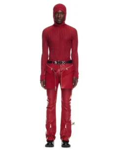ROTER KRISTALL STRICK HOODIE