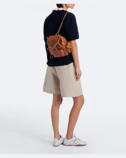 Rucksack aus Leder Braun