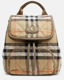 Rucksack Burberry Check Mini Beige