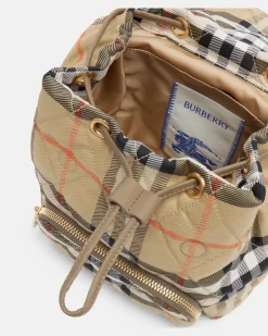 Rucksack Burberry Check Mini Beige