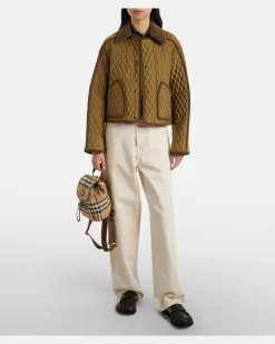 Rucksack Burberry Check Mini Beige