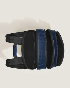 Rucksack Groß mit 3 Fächern aus Extreme Leder - Tintenblau - Leder - MB221134 - Rucksäcke
