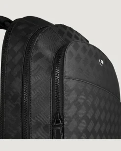 Rucksack Groß mit 3 Fächern aus Extreme Leder - Schwarz - Leder - MB221136 - Rucksäcke