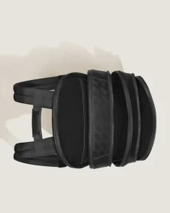 Rucksack Groß mit 3 Fächern aus Extreme Leder - Schwarz - Leder - MB221136 - Rucksäcke