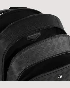 Rucksack Groß mit 3 Fächern aus Extreme Leder - Schwarz - Leder - MB221136 - Rucksäcke