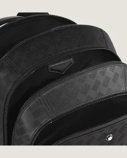 Rucksack Groß mit 3 Fächern aus Extreme Leder - Schwarz - Leder - MB221136 - Rucksäcke