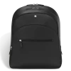 Rucksack Groß mit 3 Fächern aus Sartorial Leder - Schwarz - Leder - MB130274 - Rucksäcke