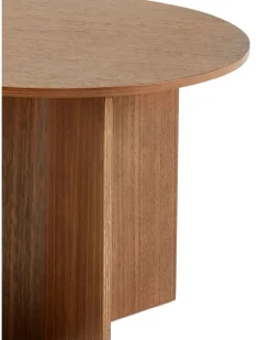Runder Slit Holztisch - Braun
