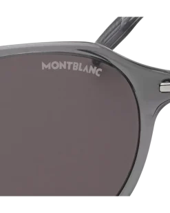Runde Sonnenbrille mit grauem Spritzgussrahmen - - Eingespritzt - MB134458 - Sonnenbrillen