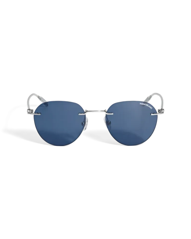 Runde Sonnenbrille mit silberfarbener Metallfassung - MB136913 - Sonnenbrillen