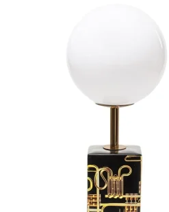 Runde Trumpets Tischlampe - Schwarz