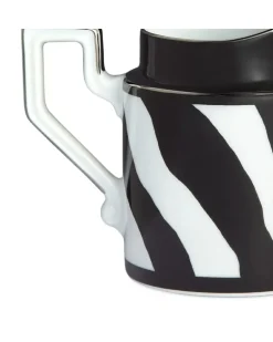 Sahnekännchen mit Zebra-Print - Schwarz