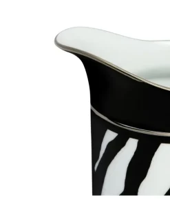 Sahnekännchen mit Zebra-Print - Schwarz