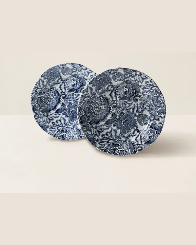 Salatteller Faded Peony im Geschenkset Blue