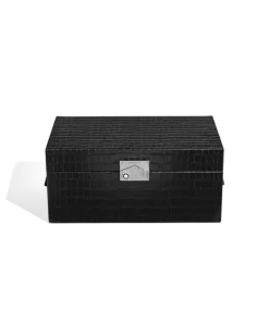 Sammler-Box für Uhren aus Leder mit Krokoprägung - Schwarz - Papier - MB135998 - Sammlerboxen